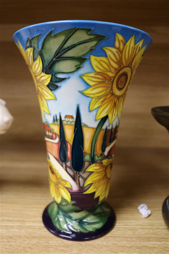 A Moorcroft sunflowers vase